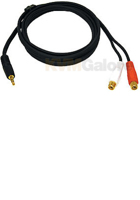 3.5mm Stereo Male to RCA Female Y-Cable, 6-feet