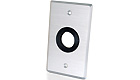 Single Gang 1in Grommet Wall Plate, Brushed Aluminum
