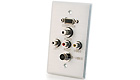 VGA (Top)+3.5mm+S-Video+Composite+RCA-Audio Wall Plate, Single Gang