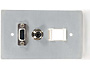 Image 4 of 4 - Single Gang VGA Video + 3.5mm Audio + Keystone Wall Plate, back view.