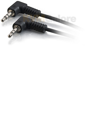 3.5mm Right-Angled M/M Stereo Audio Cable, 1.5-feet