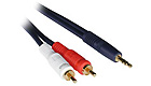 Velocity 3.5mm Stereo Male to Dual RCA Male Y-Cable, 3-feet