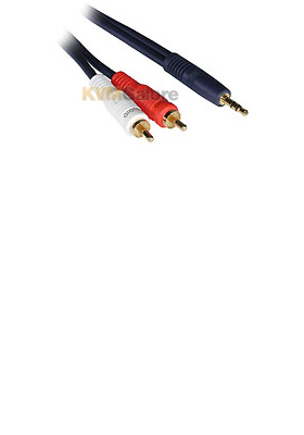 Velocity 3.5mm Stereo Male to Dual RCA Male Y-Cable, 12-feet