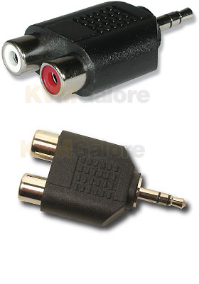 3.5mm Stereo Male to Dual RCA Female Adapter