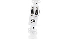 Decorative HDMI + HD15 VGA + 3.5mm Wall Plate Insert - White