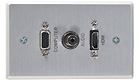 HDMI + HD15 VGA + 3.5mm Wall Plate, Single Gang