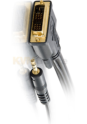 Pro Series CL2 DVI-D+3.5mm Cable, 15-Feet Pro Series CL2 DVI-D+3.5mm Cable, 15-Feet
