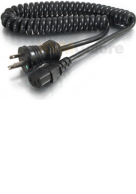 Coiled 16 AWG Hospital Grade Power Cords