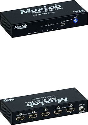 4K/60 HDMI 1x4 Splitter 4K/60 HDMI 1x4 Splitter