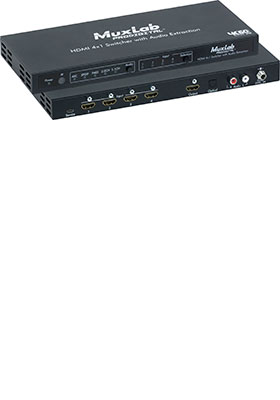 HDMI 4x1 Switcher w/ Audio Extraction, 4K/60 HDMI 4x1 Switcher w/ Audio Extraction, 4K/60