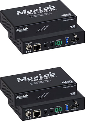 UHD-4K/60 HDMI/RS232 HDBaseT Extender Kit UHD-4K/60 HDMI/RS232 HDBaseT Extender Kit
