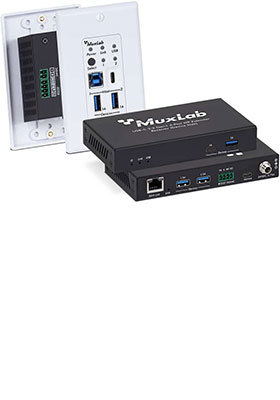 USB-C 3.2 Gen1 4-Port Wall-Plate Extender Kit