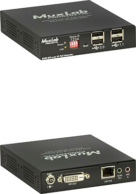 1080p DVI KVM over IP w/ PoE Receiver