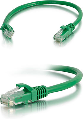 CAT-6a UTP Ethernet Network Patch Cable, 7 Feet - Green