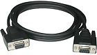 DB9 F/F Null Modem Cable - Black, 6-Feet