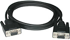 DB9 F/F Null Modem Cable - Black, 10-Feet