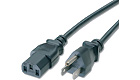 Universal Power Cord (IEC320C13 to NEMA 5-15P), 1-foot