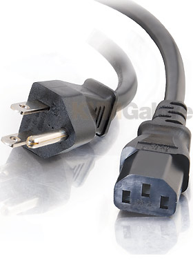 Universal Power Cord (IEC320C13 to NEMA 5-15P), 3-feet