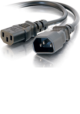 Computer Power Extension Cord (IEC320C13 to IEC320C14), 1-foot