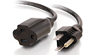 Power Extension Cord (NEMA 5-15R to NEMA 5-15P), 1-foot