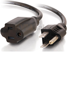 Power Extension Cord (NEMA 5-15R to NEMA 5-15P), 6-feet