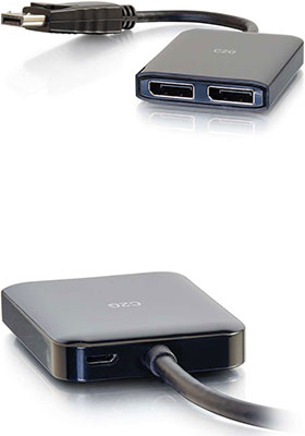 DisplayPort 1.2 to Dual DisplayPort MST Hub