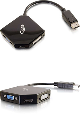 DisplayPort to HDMI, VGA, or DVI Adapter/Converter