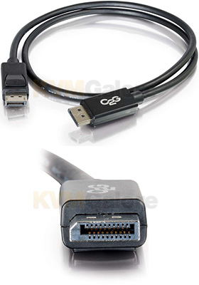 DisplayPort Cable with Latches, 3-Feet
