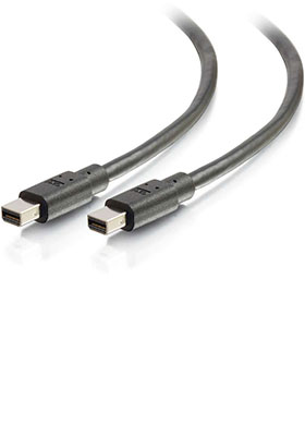 Mini-DisplayPort M/M Cable, 6 Feet, Black