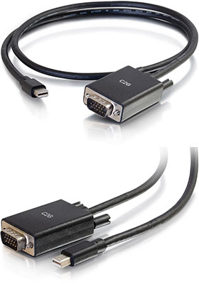 Mini-DisplayPort to VGA Active Adapter-Cable, 6 Feet, Black