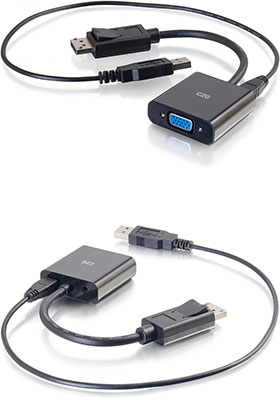 DisplayPort to VGA+Audio Adapter/Converter
