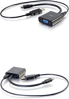 Mini DisplayPort to VGA+Audio Active Adapter/Converter