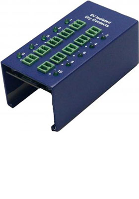 5VDC Isolated Dry-Contact Module, 10 Ports