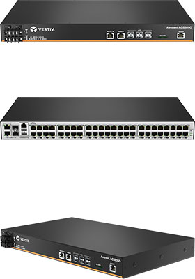 48-Port ACS 8000 Serial Console Server/Switch w/ Modem, Dual-DC Power