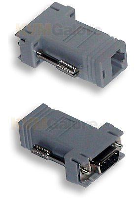 Nulling Serial Adapter, RJ-45 Female to DB9 Female
