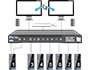 Image 5 of 5 - One dual-head host + six single-head hosts.</BR>
This layout provides hybrid dual-head and single-head operation which permits one host to present two video channels while the other six supply a single video channel each.</BR>
If Free-Flow is used for automated switching of focus between the two displays, they will be assumed to be arranged side-by-side, with the primary display on the left side.