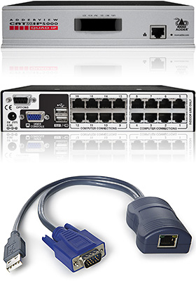 AdderView CATxIP 5000, 16-Ports w/8 USB CAMs, Rack-Mount AdderView CATxIP 5000, 16-Ports w/8 USB CAMs, Rack-Mount