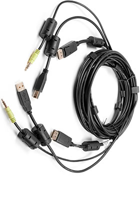 CBL0103 DisplayPort/USB/Audio KVM Cable, 10 Feet