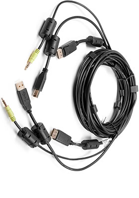 DisplayPort/USB/Audio KVM Cable, 6 Feet