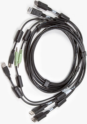 CBL0106 2x DisplayPort/USB/Audio KVM Cable, 6 Feet
