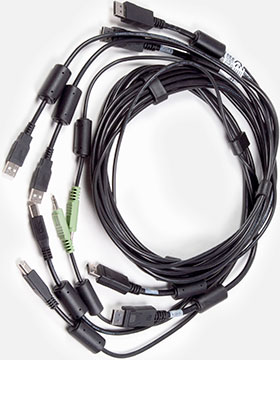 CBL0108 2x DisplayPort/2x USB/Audio KVM Cable, 6 Feet CBL0108 2x DisplayPort/2x USB/Audio KVM Cable, 6 Feet