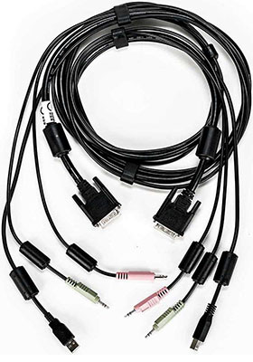 CBL0118 DVI/USB/Audio KVM Cable, 6 Feet