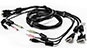 CBL0120 Dual-DVI/USB/2x Audio KVM Cable, 6 Feet