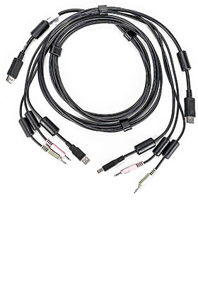 CBL0122 DisplayPort/USB/2x Audio KVM Cable, 6 Feet