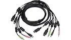 CBL0124 Dual-DisplayPort/USB/Audio KVM Cable, 6 Feet