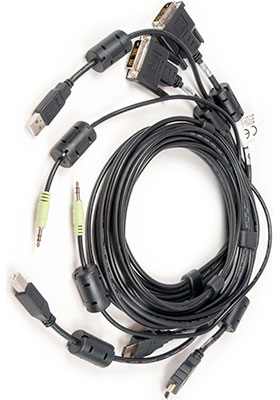 CBL0166 2x DVI-D to HDMI/USB/Audio KVM Cable, 6 Feet CBL0166 2x DVI-D to HDMI/USB/Audio KVM Cable, 6 Feet