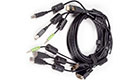 CBL0168 2x DVI-D to HDMI/2x USB/Audio KVM Cable, 6 Feet