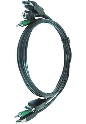 DisplayPort/USB/Audio KVM Cable, 6 Feet DisplayPort/USB/Audio KVM Cable, 6 Feet