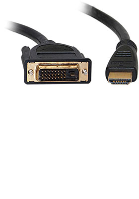 HDMI to DVI Adapter-Cable, Male-Male, 6 Feet