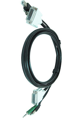 DVI/USB/Audio KVM Cable, 6 Feet